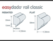 easydado rail cross section profile drawing | EasyCraft Dado Panelling & Dado Rail