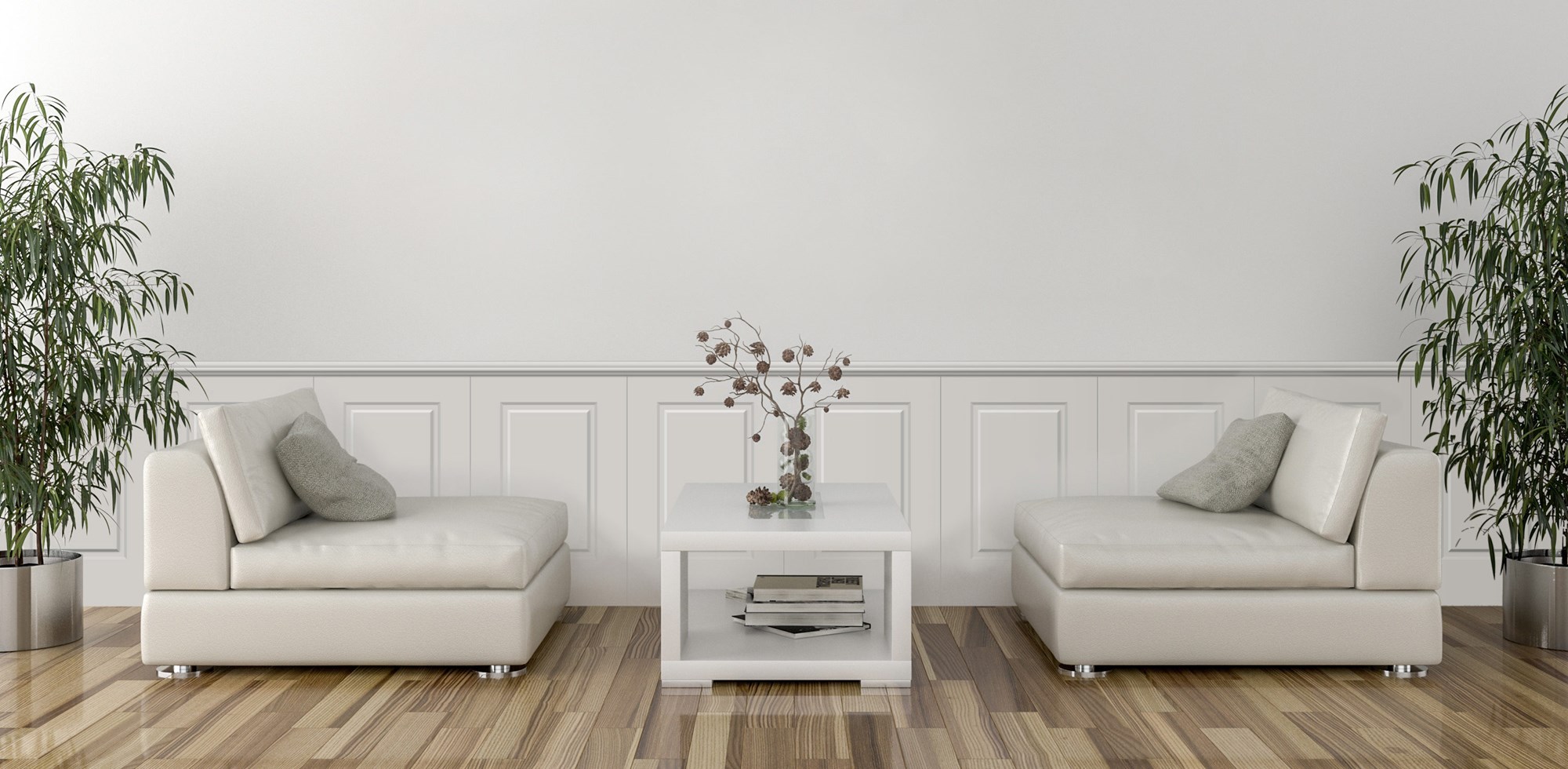 Modern living room | Featured image for EasyCraft Easy Wall Panels.