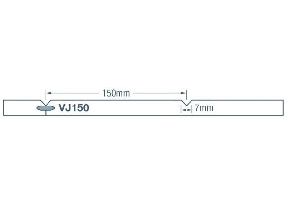 Cross section profile drawing of Easy VJ 150