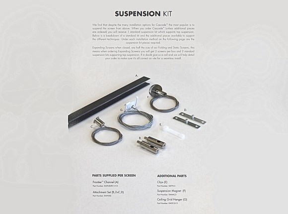 autex cascade hanging kit