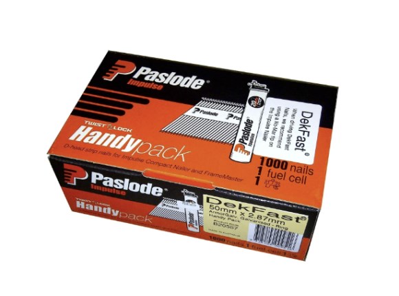 paslode impulse dekfast 50x2.87 ag nails x 1000 b20557
