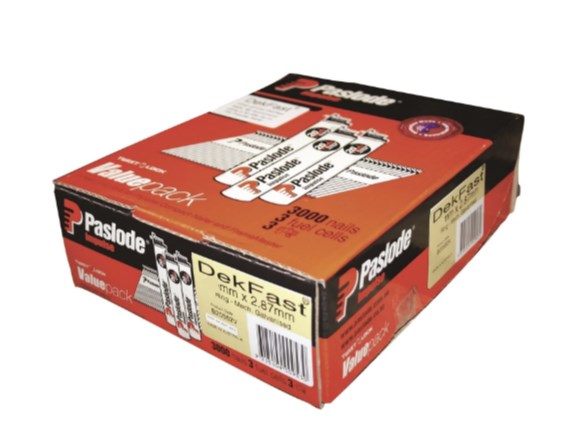 paslode impulse dekfast 50x2.87 ag nails x 3000 b20561v