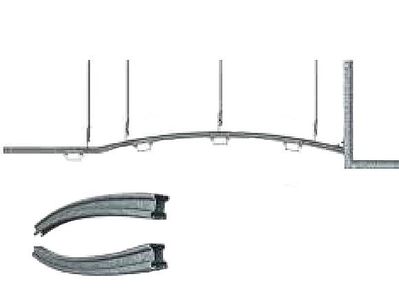 rondo 25mm radiused top cross rail 3600mm