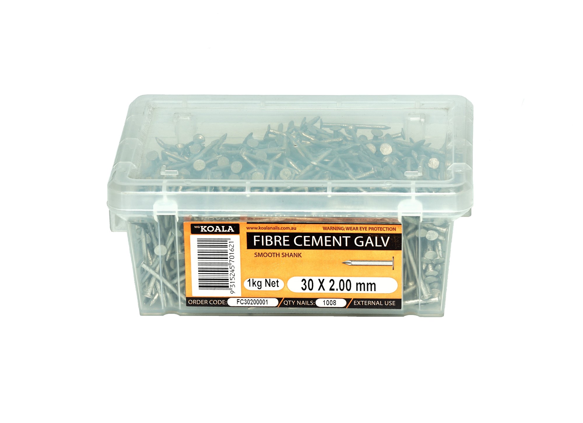 fibre cement nails 2.0mm x 30mm 1kg