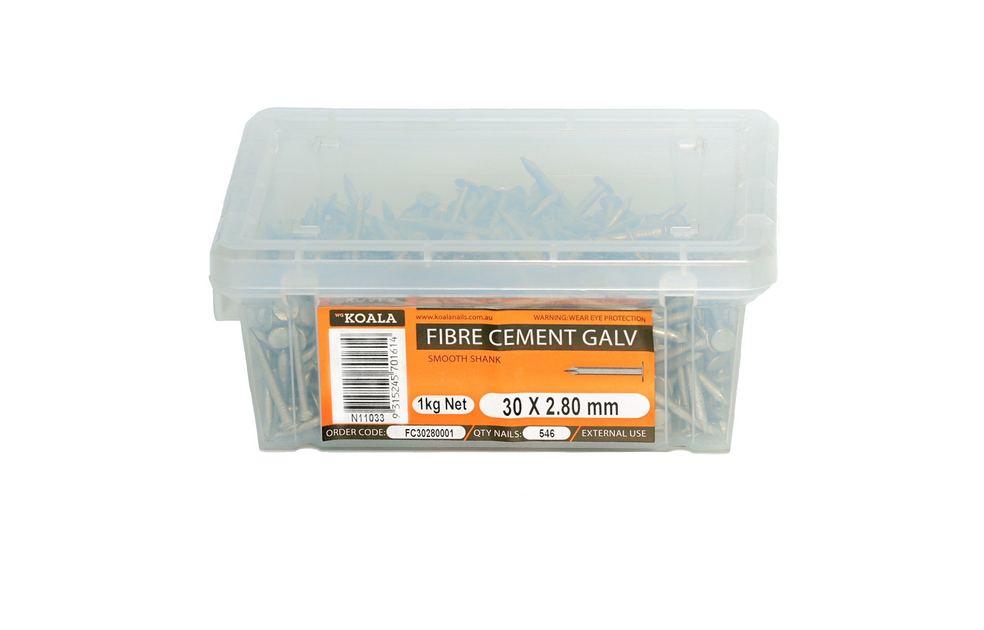 fibre cement nails 2.8mm x 30mm 5kg